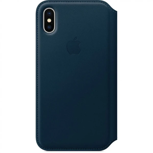 Шкіряний чохол-книжка Apple Leather Folio Cosmos Blue (MQRW2) для iPhone X | XS