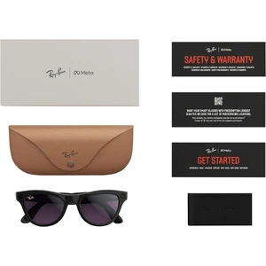 Фотохромные умные очки Ray-Ban Meta Skyler, Shiny Black / Clear / Amethyst Transitions - Фото 6