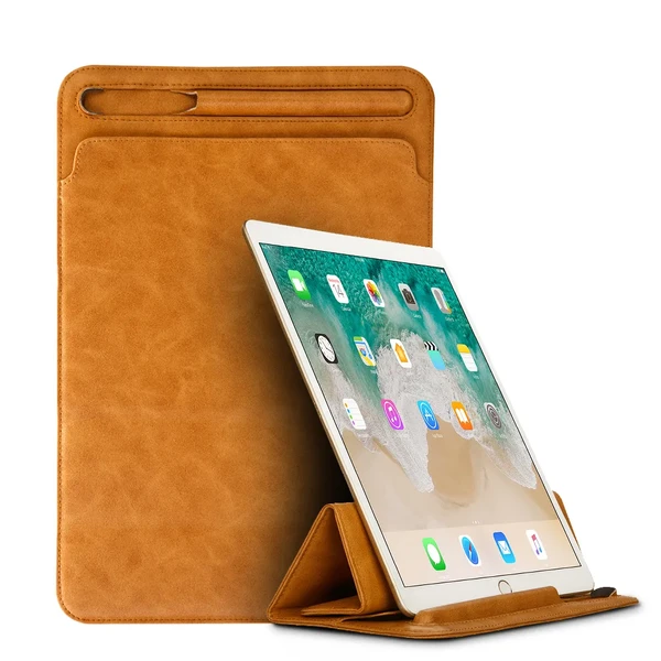 Кожаный чехол Jisoncase Leather Sleeve Brown для iPad Air 3 (2019) | Pro 10.5"