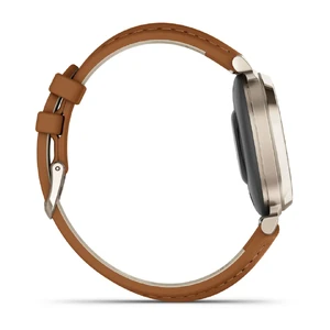 Смарт-годинник Garmin Lily 2 Classic Cream Gold з шкіряним ремінцем Tan Leather Band - Фото 5