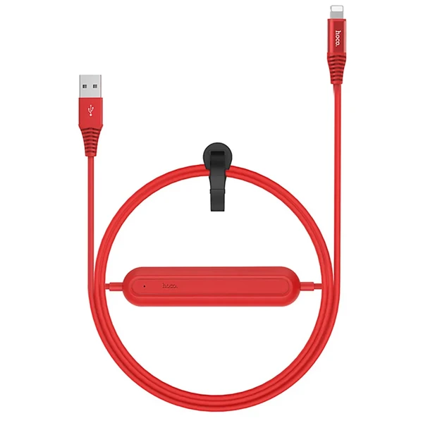Кабель з акумулятором HOCO U22 Red USB to Lightning 1.2m