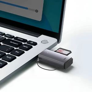 Кардридер SD/TF to USB-A 3.0 для ноутбука | Baseus Lite Series Gray - Фото 5