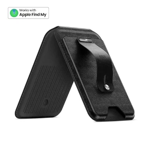 Шкіряний чохол-гаманець Find My із підставкою ESR HaloLock Geo Wallet Stand MagSafe Black для iPhone 15 | 14 | 13 | 12