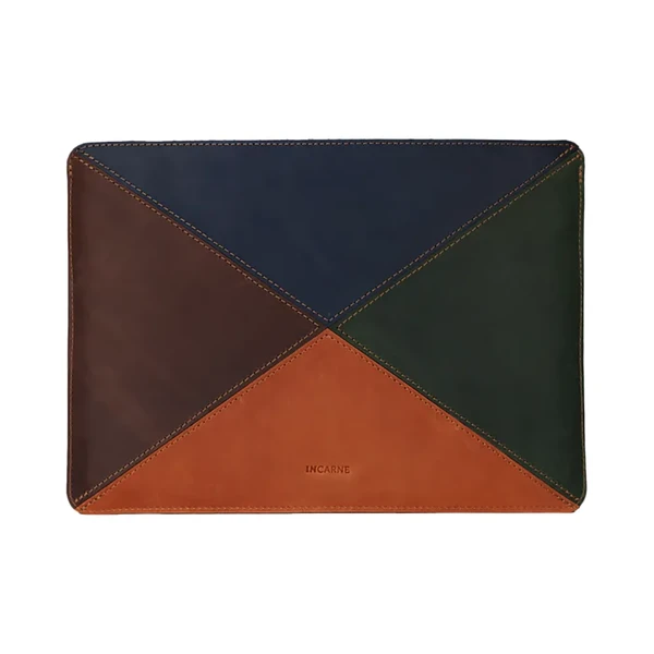 Шкіряний чохол з підкладкою із фетру INCARNE Mosaic Nature для MacBook Air 15" M3 | M2 (2024 | 2023)