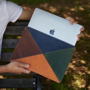 Шкіряний чохол з підкладкою із фетру INCARNE Mosaic Nature для MacBook Pro 16" M3 | M2 | M1 | M1 (2019-2023) - Фото 3