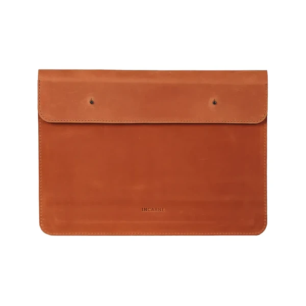 Шкіряний чохол-конверт INCARNE Neat Cognac для MacBook Air 15" M3 | M2 (2024 | 2023)