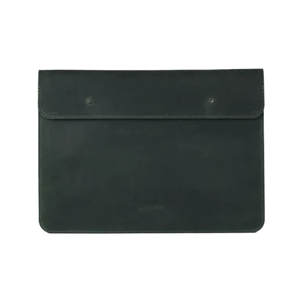 Шкіряний чохол-конверт INCARNE Neat Green для MacBook Air 15" M3 | M2 (2024 | 2023)