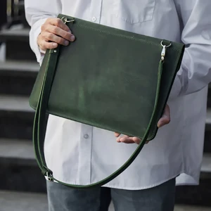Шкіряний чохол-конверт INCARNE Neat Green для MacBook Air 15" M3 | M2 (2024 | 2023) - Фото 5