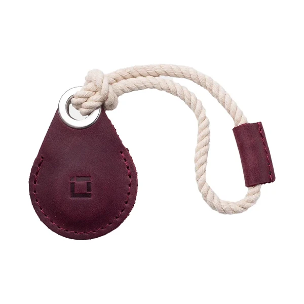 Шкіряний чохол-петля INCARNE Air Holder Bordeaux для Apple AirTag