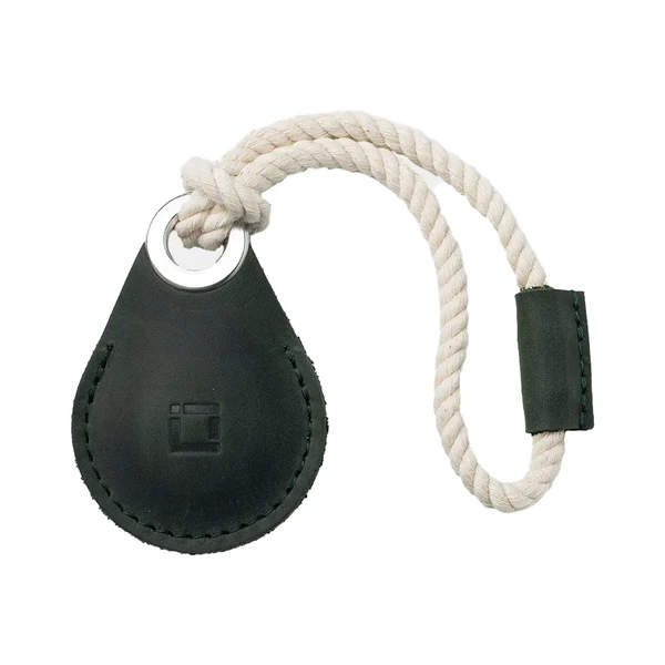 Шкіряний чохол-петля INCARNE Air Holder Green для Apple AirTag