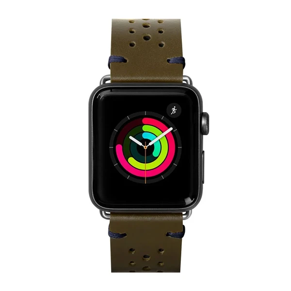 Шкіряний ремінець Laut Heritage Olive для Apple Watch Ultra 49mm | 45mm | 44mm | 42mm у Броварах