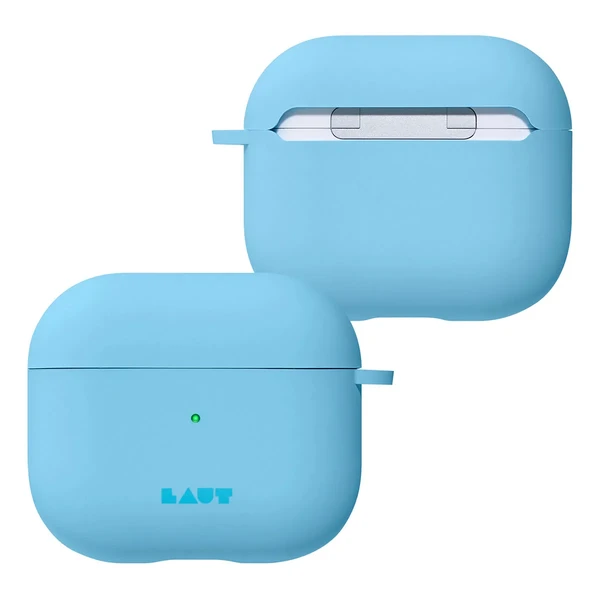 Силіконовий чохол з карабіном Laut HUEX PASTELS Baby Blue для AirPods 3 в Сумах