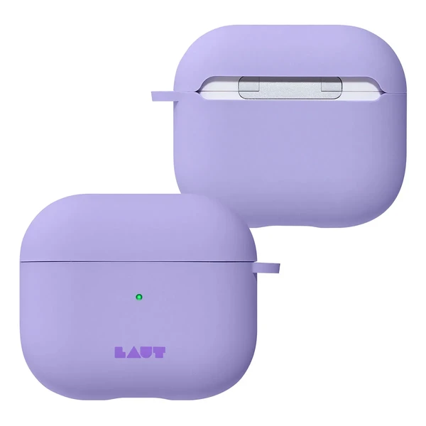 Силіконовий чохол з карабіном Laut HUEX PASTELS Violet для AirPods 3 в Івано-Франківську