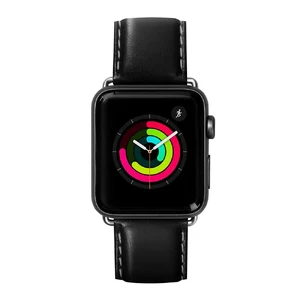 Кожаный ремешок Laut Oxford Noir для Apple Watch Ultra 49mm | 45mm | 44mm | 42mm LAUT_AWL_OX_BK - Фото 1