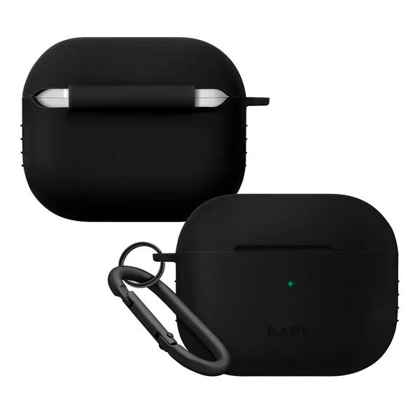 Силиконовый чехол с карабином Laut POD Charcoal для AirPods 3 в Одессе