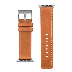 Кожаный ремешок Laut Safari Light Brown для Apple Watch Ultra 49mm | 45mm | 44mm | 42mm - Фото 3