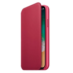 Кожаный чехол-книжка iLoungeMax Leather Folio Berry для iPhone X | XS OEM  - Фото 1