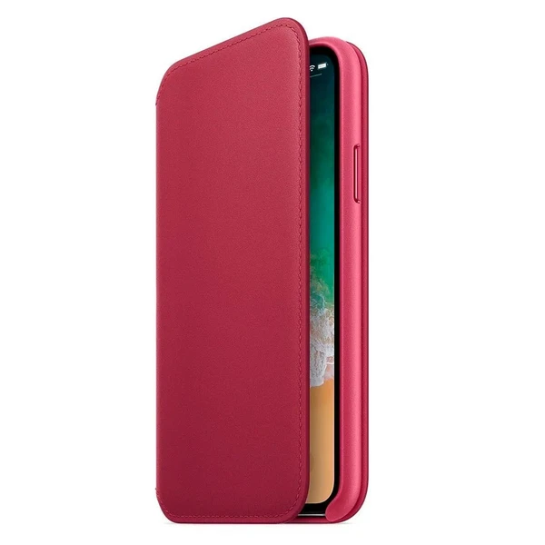 Шкіряний чохол-книжка iLoungeMax Leather Folio Berry для iPhone X | XS OEM в Кривому Розі