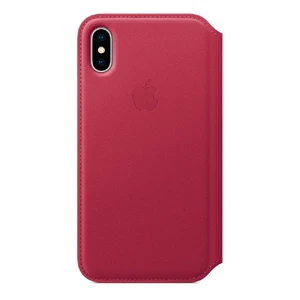 Кожаный чехол-книжка iLoungeMax Leather Folio Berry для iPhone X | XS OEM - Фото 2