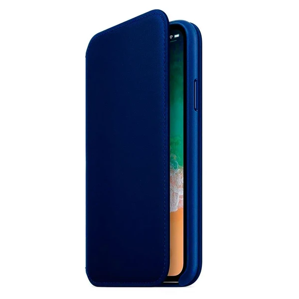 Шкіряний чохол-книжка iLoungeMax Leather Folio Blue для iPhone X | XS OEM в Кривому Розі