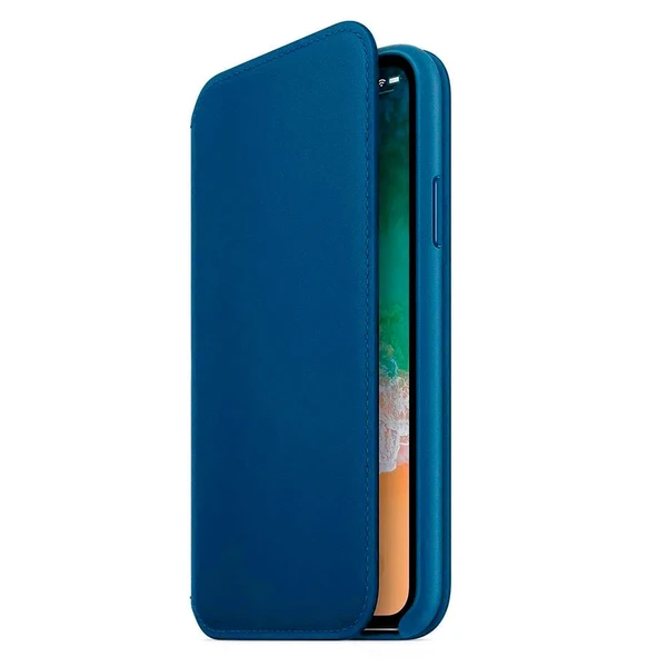 Шкіряний чохол-книжка iLoungeMax Leather Folio Cosmos Blue для iPhone X | XS OEM