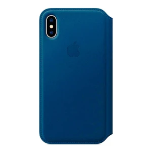 Кожаный чехол-книжка iLoungeMax Leather Folio Cosmos Blue для iPhone X | XS OEM - Фото 2