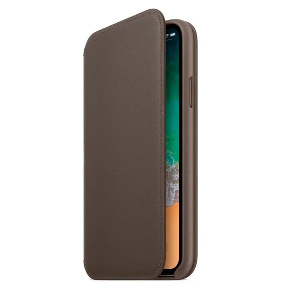 Шкіряний чохол-книжка iLoungeMax Leather Folio Dark Gray для iPhone X | XS OEM