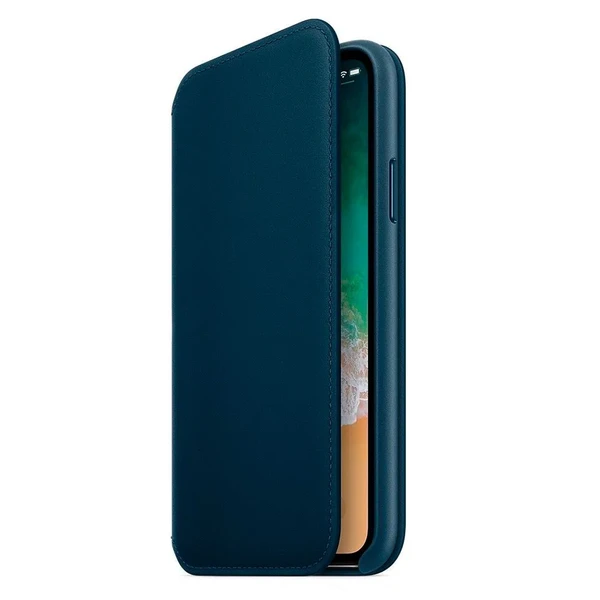 Шкіряний чохол-книжка iLoungeMax Leather Folio Midnight Blue для iPhone X | XS OEM