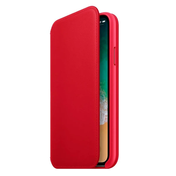 Шкіряний чохол-книжка iLoungeMax Leather Folio Red для iPhone X | XS OEM
