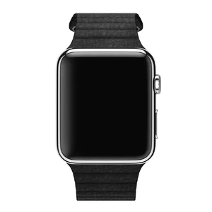 Ремешок Apple Leather Loop Black Medium (MJY52 | MQV62) для Apple Watch Ultra 49mm | 45mm | 44mm | 42mm - Фото 4