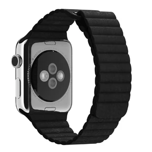 Ремешок Apple Leather Loop Black Medium (MJY52 | MQV62) для Apple Watch Ultra 49mm | 45mm | 44mm | 42mm - Фото 2