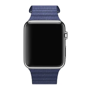 Ремешок Apple Leather Loop Midnight Blue Large (MLHM2) для Apple Watch Ultra 49mm | 45mm | 44mm | 42mm - Фото 4