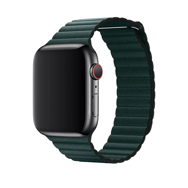 Ремінець iLoungeMax Leather Loop Forest Green для Apple Watch Ultra 49mm | 45mm | 44mm | 42mm  OEM