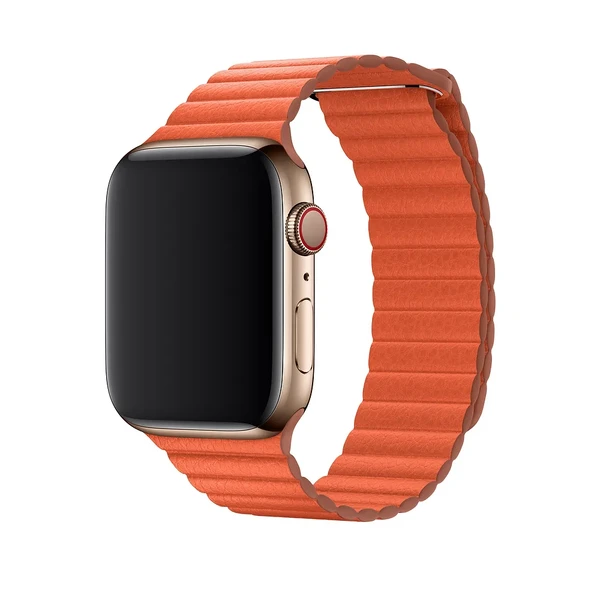 Ремінець iLoungeMax Leather Loop Orange для Apple Watch Ultra 49mm | 45mm | 44mm | 42mm  OEM у Вінниці