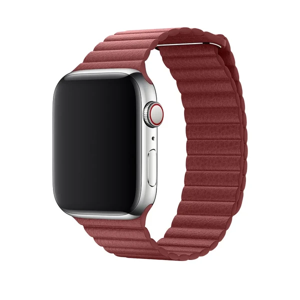 Ремінець iLoungeMax Leather Loop Red для Apple Watch Ultra 49mm | 45mm | 44mm | 42mm  OEM у Вінниці