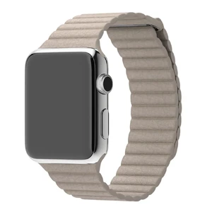 Ремінець Apple Leather Loop Stone Medium (MJ4X2 | MTHC2) для Apple Watch Ultra 49mm | 45mm | 44mm | 42mm MTHC2 - Фото 1