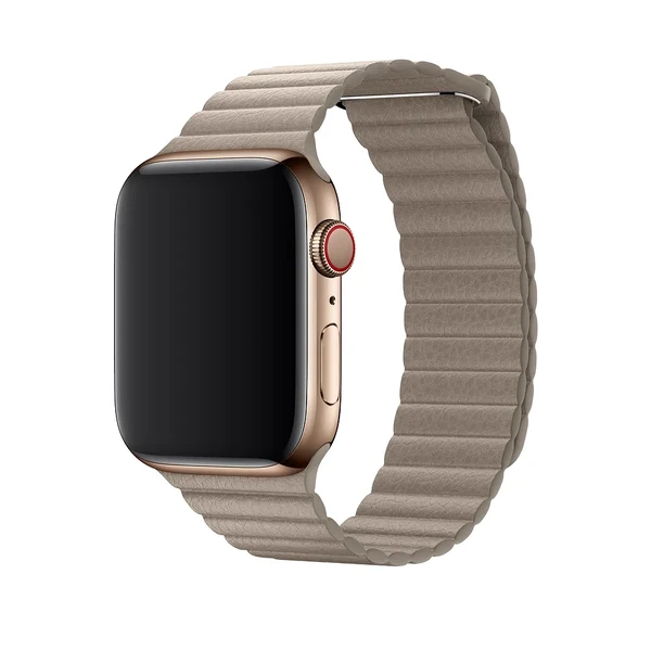 Ремінець iLoungeMax Leather Loop Stone для Apple Watch Ultra 49mm | 45mm | 44mm | 42mm  OEM