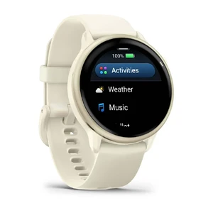 Смарт-часы Garmin Vivoactive 6 Lunar Gold With Bone Band 42mm - Фото 2