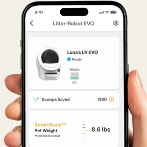 Самоочищающийся лоток для кошек Whisker Litter-Robot EVO Black с Wi-Fi и контролем запаха - Фото 4