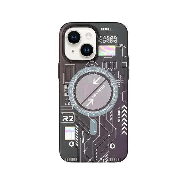 Люмінесцентний чохол для iPhone 14 | iLoungeMax Funda MagSafe Black