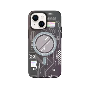 Люминесцентный чехол для iPhone 14 Plus | iLoungeMax Funda MagSafe Black  - Фото 1