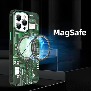 Люминесцентный чехол для iPhone 14 Pro Max | iLoungeMax Funda MagSafe Green - Фото 7