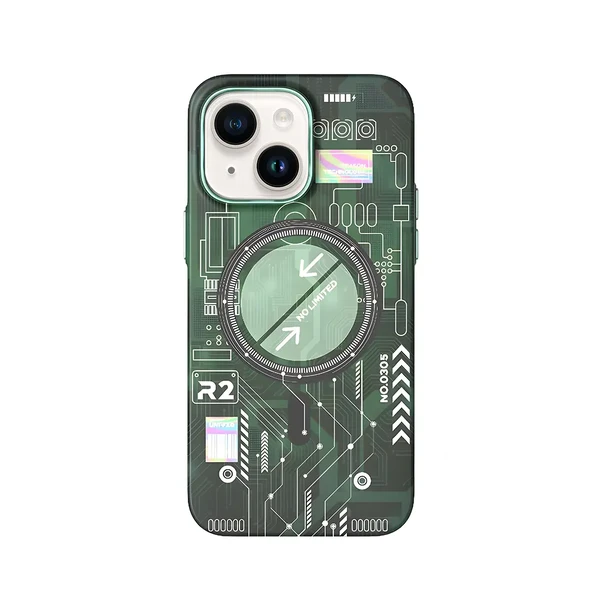 Люмінесцентний чохол для iPhone 14 | iLoungeMax Funda MagSafe Green