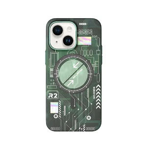 Люминесцентный чехол для iPhone 14 Plus | iLoungeMax Funda MagSafe Green  - Фото 1