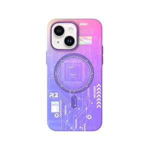 Люмінесцентний чохол для iPhone 14 | iLoungeMax Funda MagSafe Purple  - Фото 1
