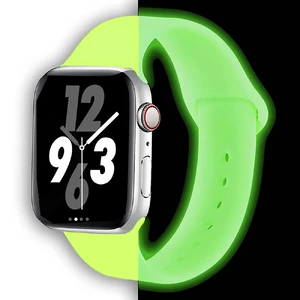 Люмінесцентний силіконовий ремінець iLoungeMax Luminous Strap для Apple Watch Ultra 49mm | 45mm | 44mm | 42mm Lime