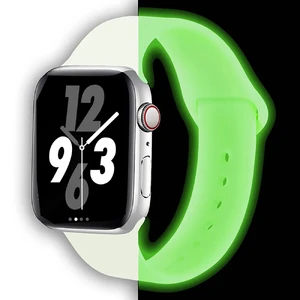 Люмінесцентний силіконовий ремінець iLoungeMax Luminous Strap для Apple Watch Ultra 49mm | 45mm | 44mm | 42mm White
