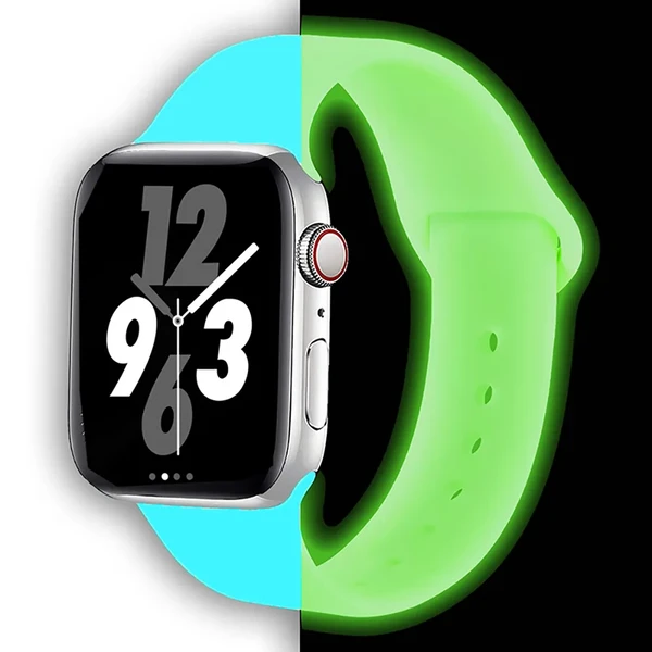 Светящийся силиконовый ремешок iLoungeMax Luminous Strap для Apple Watch Ultra 49mm | 45mm | 44mm | 42mm Blue