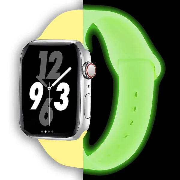 Люмінесцентний силіконовий ремінець iLoungeMax Luminous Strap для Apple Watch Ultra 49mm | 45mm | 44mm | 42mm Yellow у Вінниці
