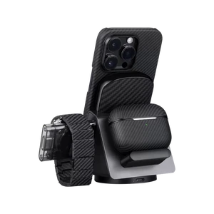Док-станція 3 в 1 для iPhone/AirPods/Apple Watch з повербанком MagSafe 4000mAh | Pitaka MagEZ Slider 2
